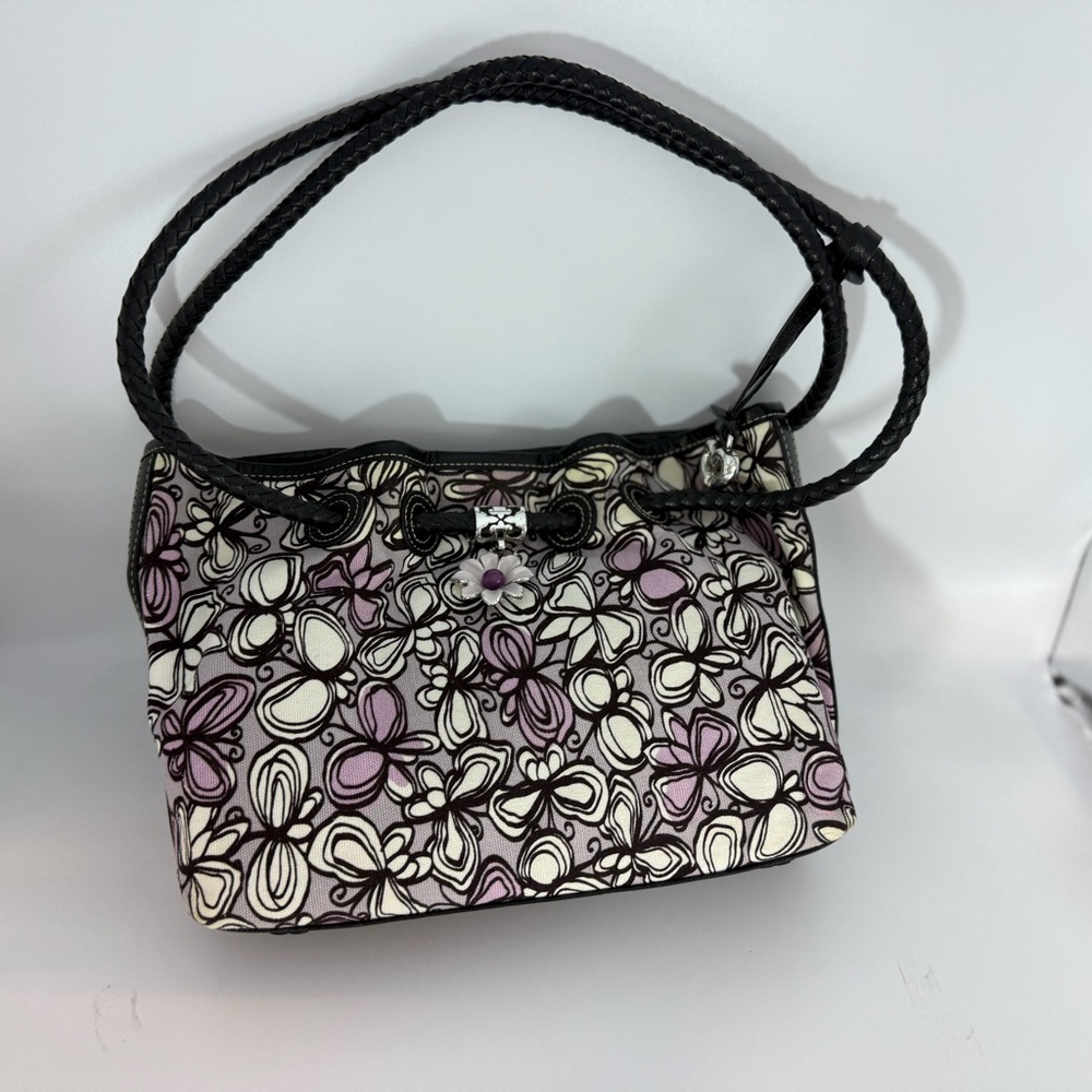 Brighton Black and Purple Floral Tote - Picture 4 of 7